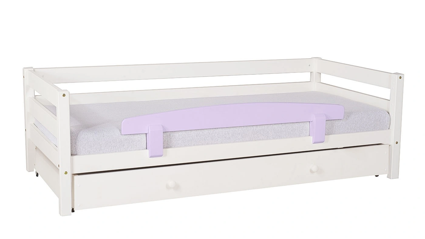 מיטת ילדים מיקה עם ארגז רוחב 80 ס"מ | עם מעקה אחורי